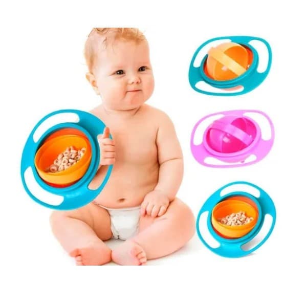 Prato Giratório Não Cai Comida 360 Graus Cores Mágico