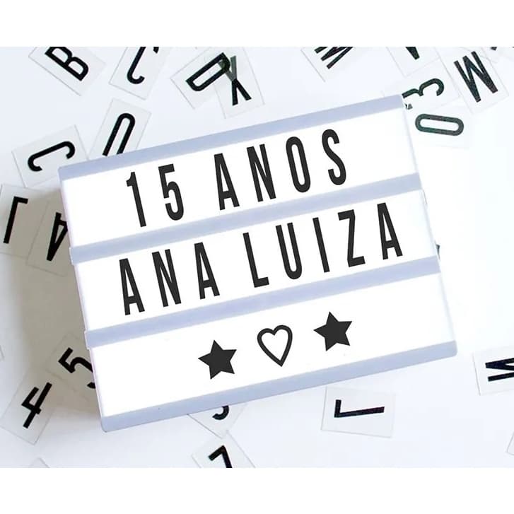 Luminária Quadro Iluminação Letras Lightbox Led Decoração