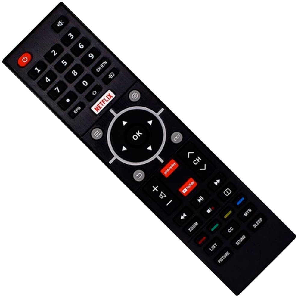Controle Remoto Para Tv Semp Toshiba Smart Globoplay Netflix Youtube CT-6810 Ct-6840