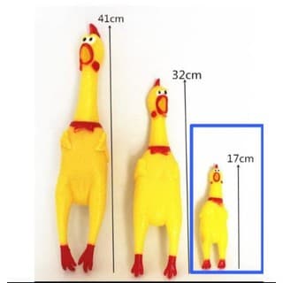 Brinquedo Interativo Cães Frango Mordedor Apito sonoro Mordedor De Borracha, Tamanhos P, M e G