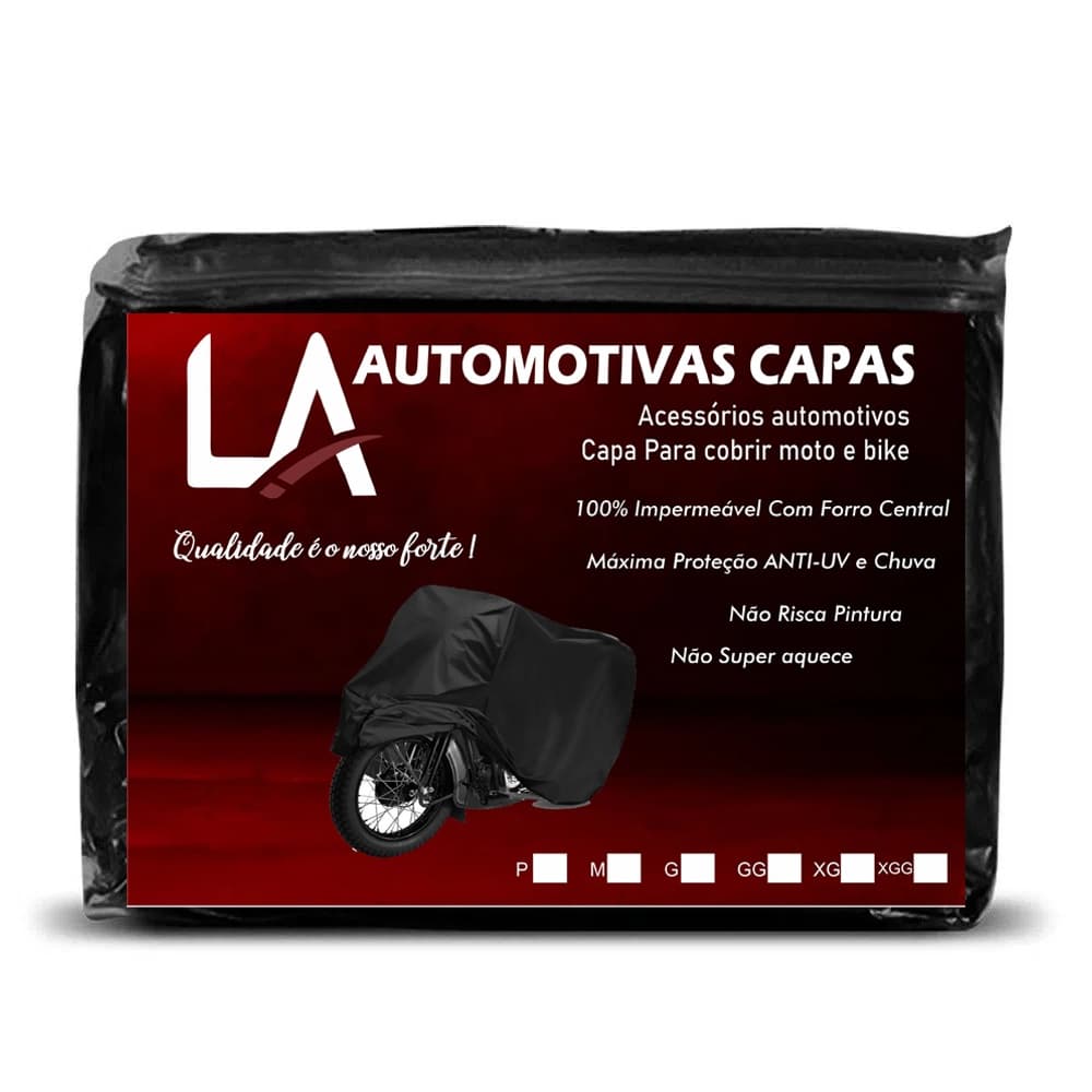 Capa de Cobrir Moto 100% Impermeável Com Forração Anti-Risco Proteção Uv Nos Tamanhos P M G
