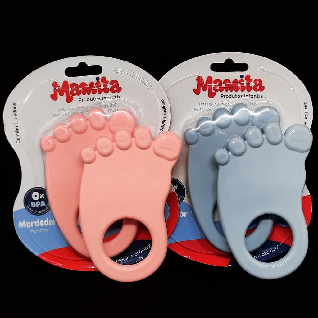 Mordedor Bebe Infantil Pezinho Macio Dentição Gengiva