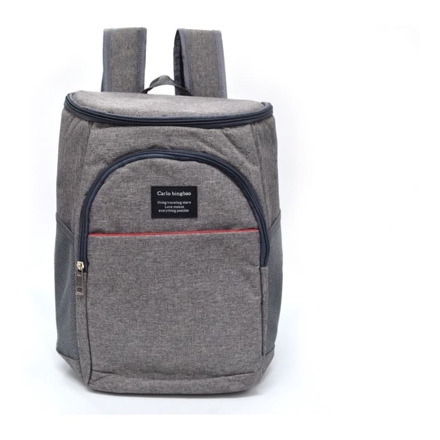 Mochila Cooler Termica para marmita, lanche, almoço, passeio, delivery 13L - Cinza
