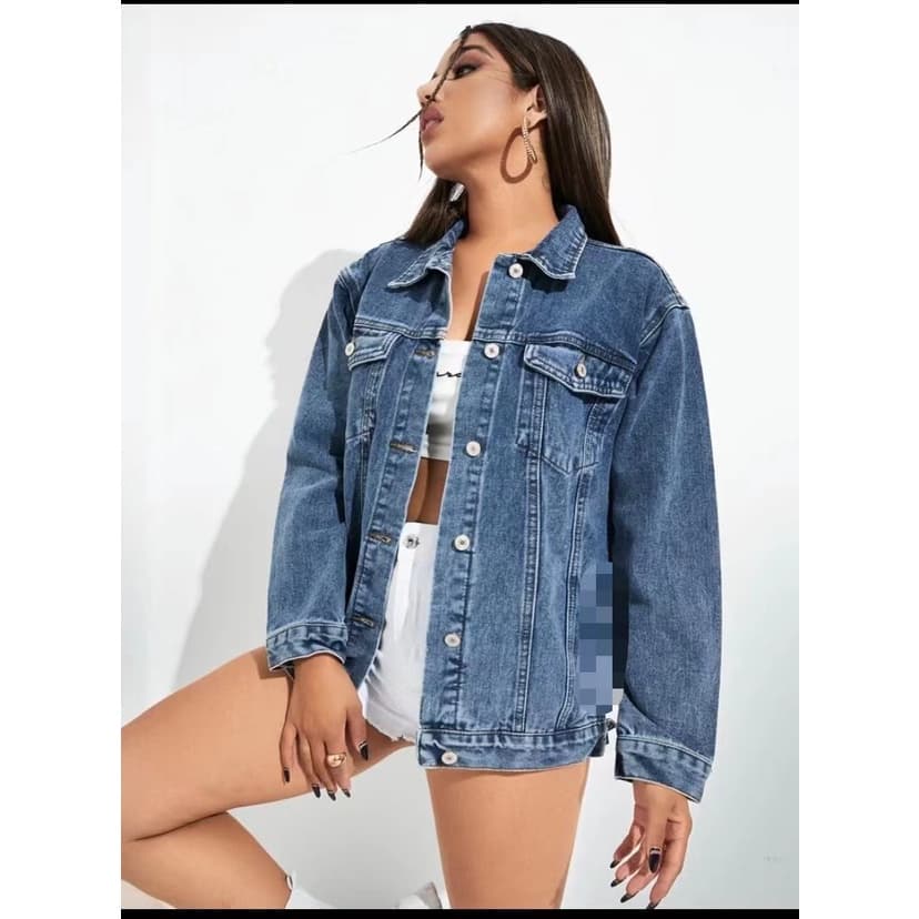max jaqueta jeans manga longa \ Lançamento 2021 com barra moda feminina