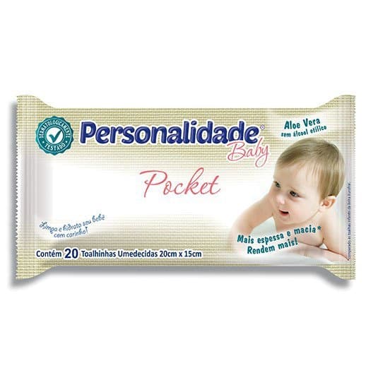 TOALHA UMEDECIDA PERSONALIDADE BABY POCKET 20un