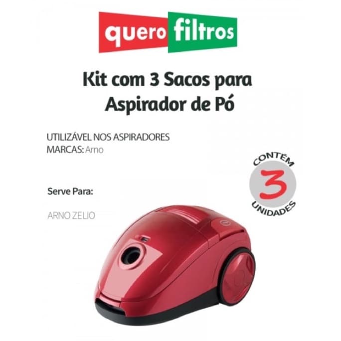 SACO FILTRO PARA ASPIRADOR DE PÓ ARNO ZELIO