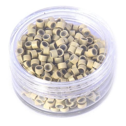 500 Und - Micro Link Rings - Anéis em Alumínio para Mega Hair - Com Silicone