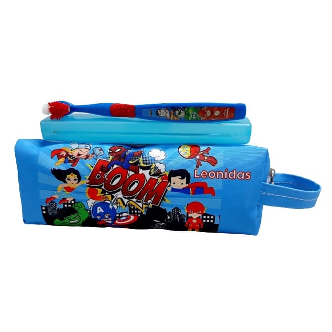 Porta escova de dentes impermeável Infantil Higiene Bucal Escolar tema livre personalizado