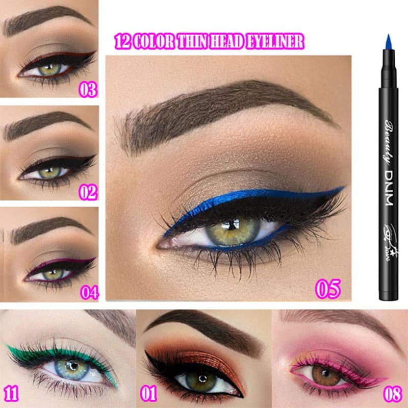 BELEZA MINHA - Maquiagem makeup - Caneta delineadora líquida colorida Dnm - À Prova D'água - delineador olhos - longa duração