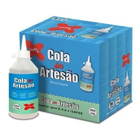 Cola De Silicone Líquida C/250 Ml - Cola Do Artesão - 2 Unidades