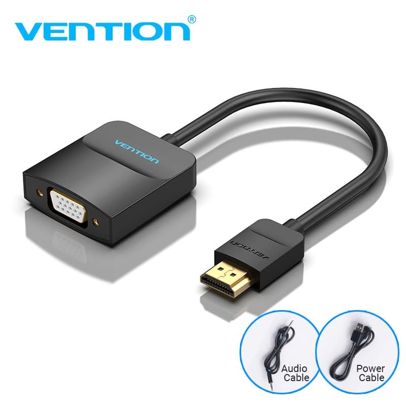 Vention Adaptador HDMI para VGA Cabo Conversor de Áudio e Vídeo Full HD 1080P Adaptador Digital para Analógico