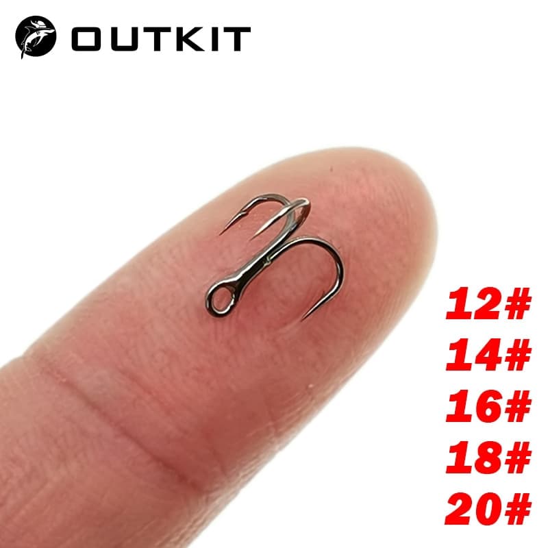 Caixa Com 5pçs Gancho Giratório De Aço 2xstrethen Micro Pequena Origem/Liga/Afiada 12-20 # Equipamento De Pesca