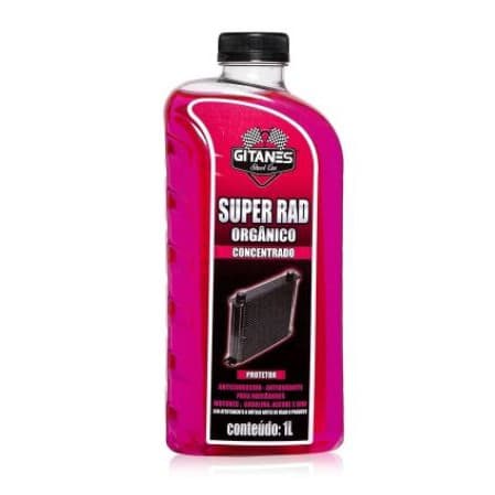 Aditivo radiador Protetor para motores álcool gasolina flex e gnv SUPER RAD CONCENTRADO ORGÂNICO GITANES ROSA 1litro