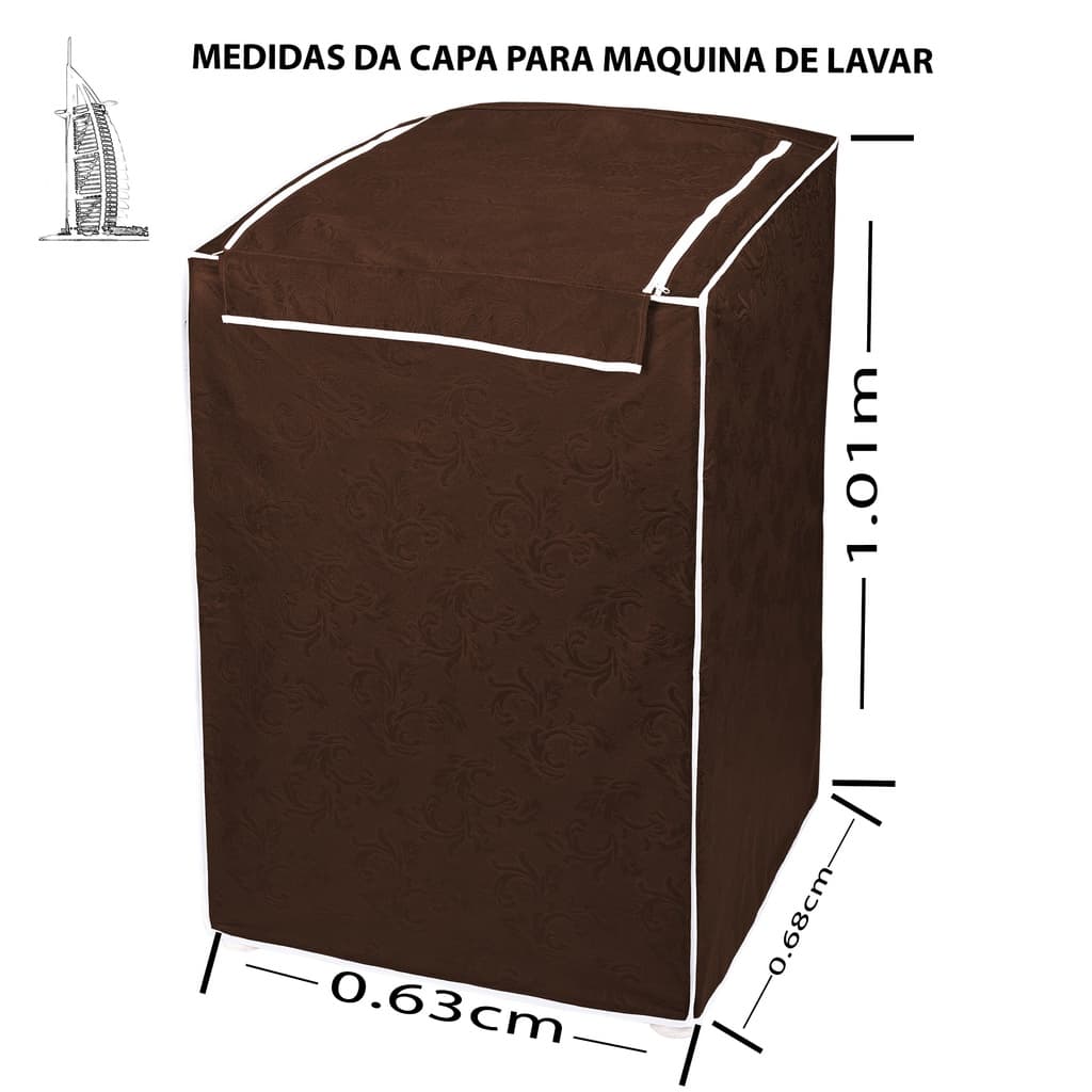 Capa Para Máquina De Lavar Roupa Impermeável De 10kg A 12kg