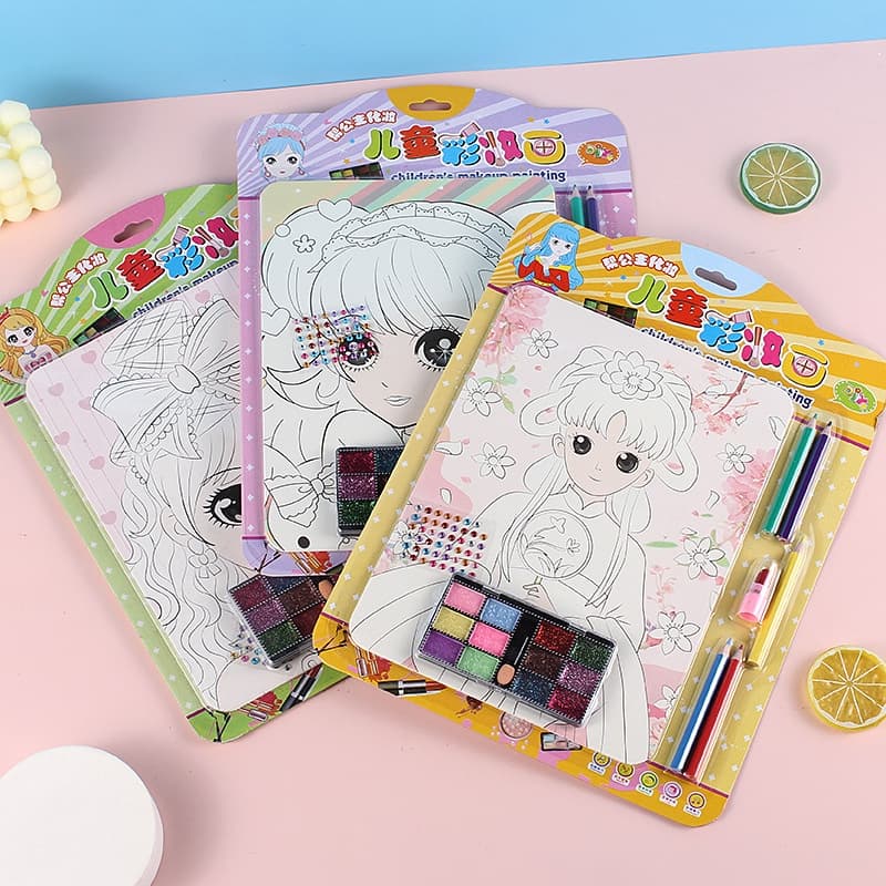 Pintura De Maquiagem Infantil , Artesanal De Graffiti Diy , Coloração E Menina Princesa , Brinquedos De Férias Infantis