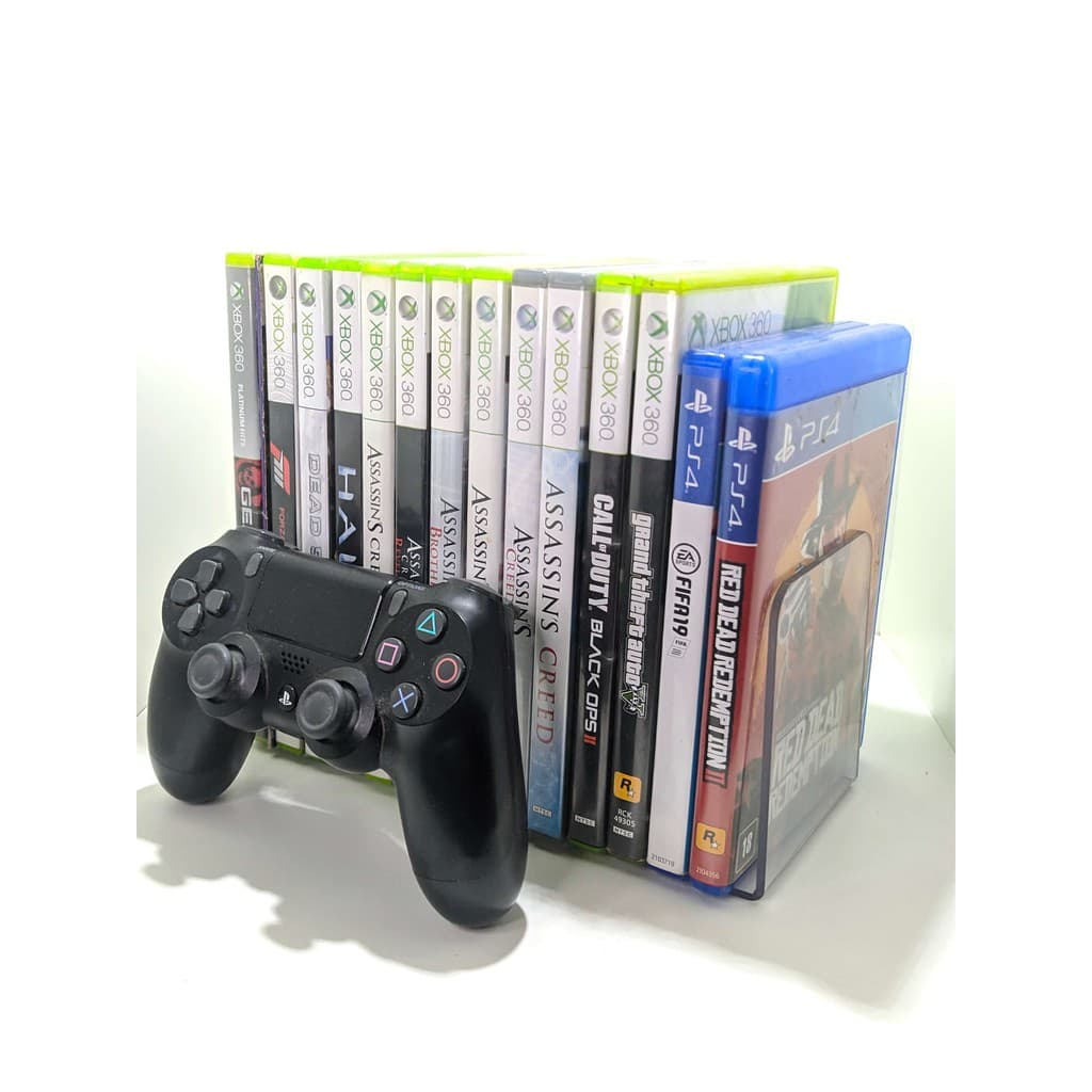 Suporte para Jogos ps4 xbox DVDs Livros