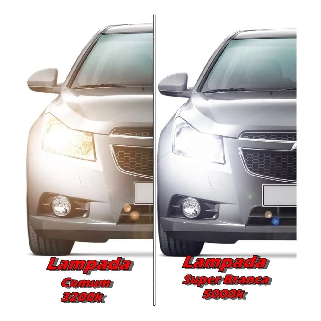 Par De Lâmpadas H11 Tiger Auto Super Branca Efeito Xenon