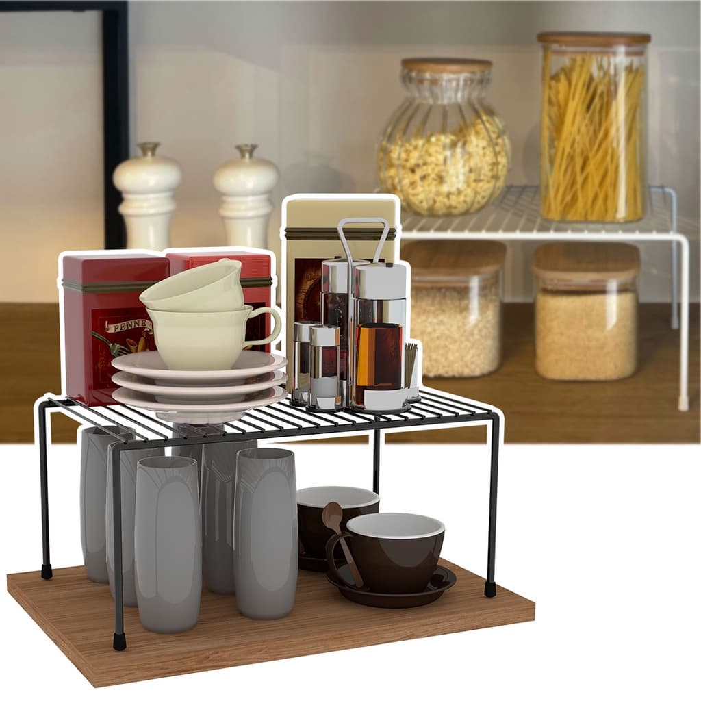 Organizador Médio Armário Quarto Cozinha e Banheiro Prateleira Aramado Aço Premium Di Carlo Aramado Resistente