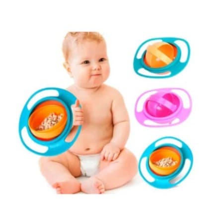 Bebê Pratinho 360 Gyro Bowl Prato Mágico Infantil Giratório
