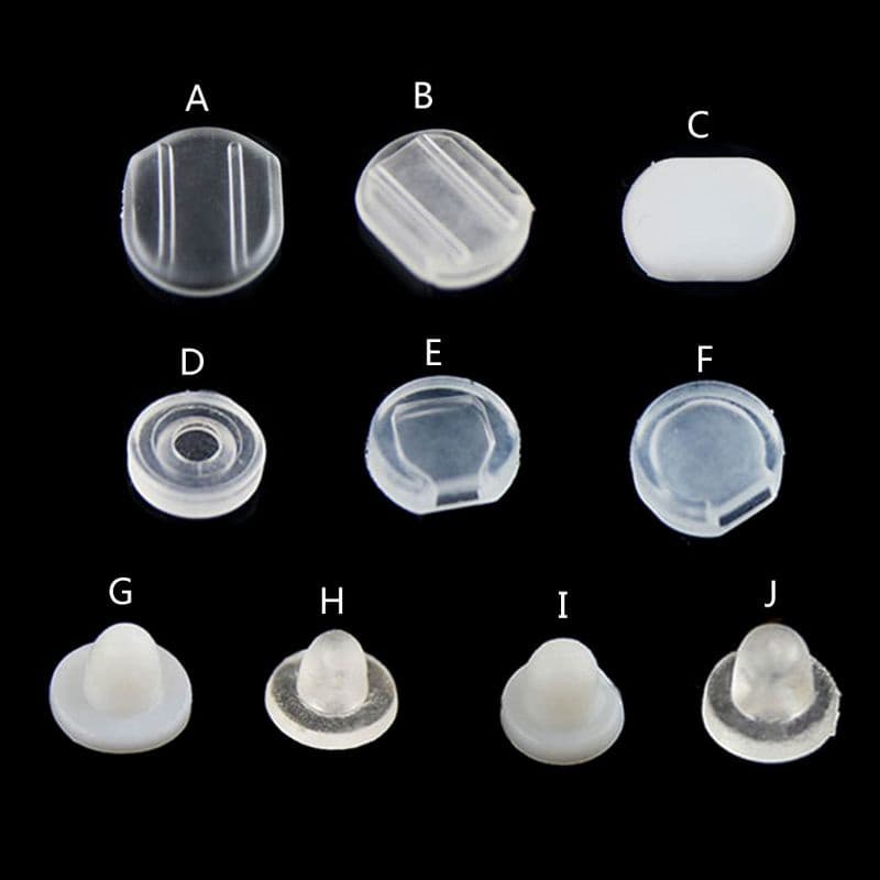 Conheça 100 Peças Almofadas De Brinco De Silicone Transparente Portátil Anti Dor Almofada Para Brincos Clip-on Acessório