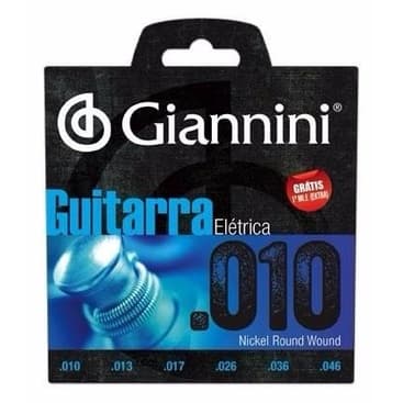 Encordoamento Giannini Para Guitarra 010 2uni+2uni Guitarra