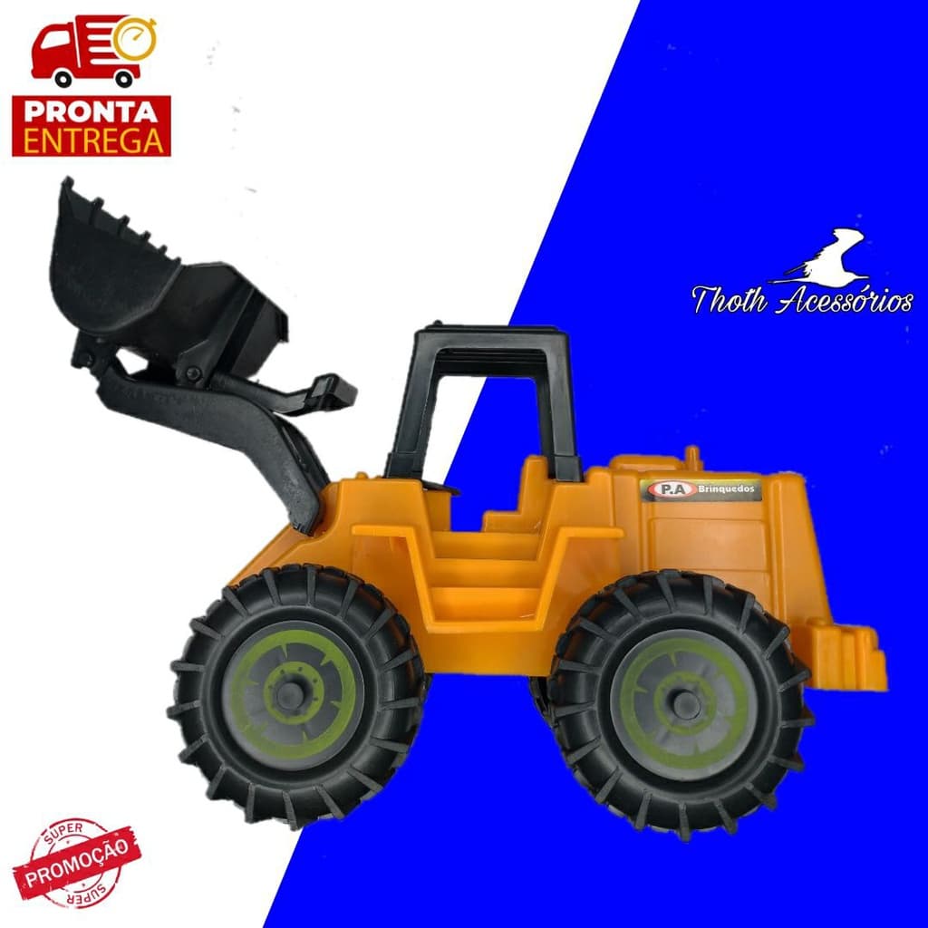 Trator de Plástico grande 40cm brinquedos Pá Carregadeira /caminhão/ carro infantil p/crianças