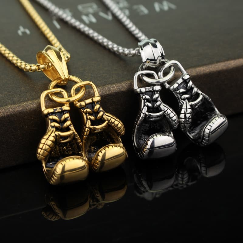 Novo Criativo Boxe Luva Colar / Luva De Boxe Dos Homens Personalizados Ornamento / Pingente