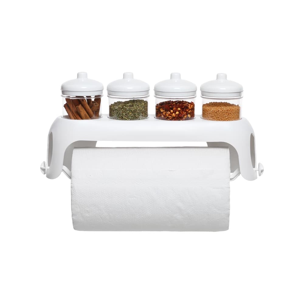 Porta Papel Toalha e Condimentos De Parede Cozinha Premium Giotto Colors