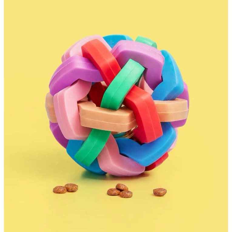 Bolinha de morder para cachorro - Bolinha colorida com guizo  - pet - Bolinha de cachorro Ant-estresse Cachorro