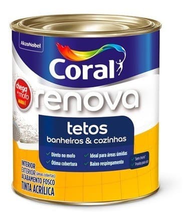 Renova Tetos Branco (banheiros&cozinhas) Coral 900ml