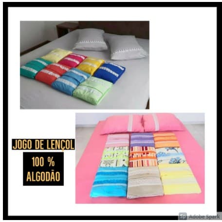 Jogo de Lençol King 3 Peças 100% Algodão Malha Fio 30 Super Macio com Elástico + 2 Fronhas Conforto