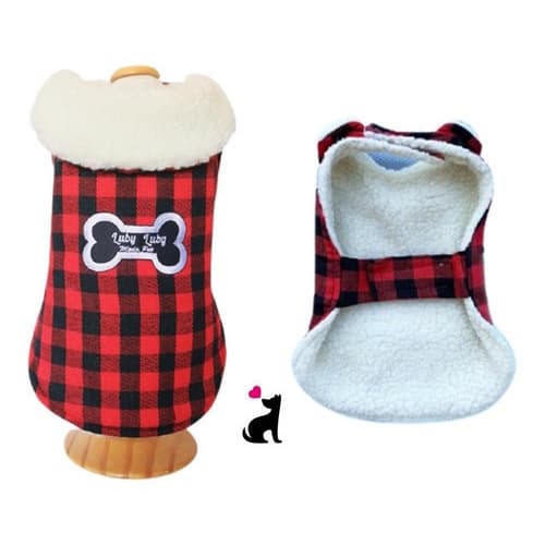 Roupa De Inverno Para Cachorros Pet Quente Confortavel Capa Ajuste Pescoço e Torax Toda Forrada
