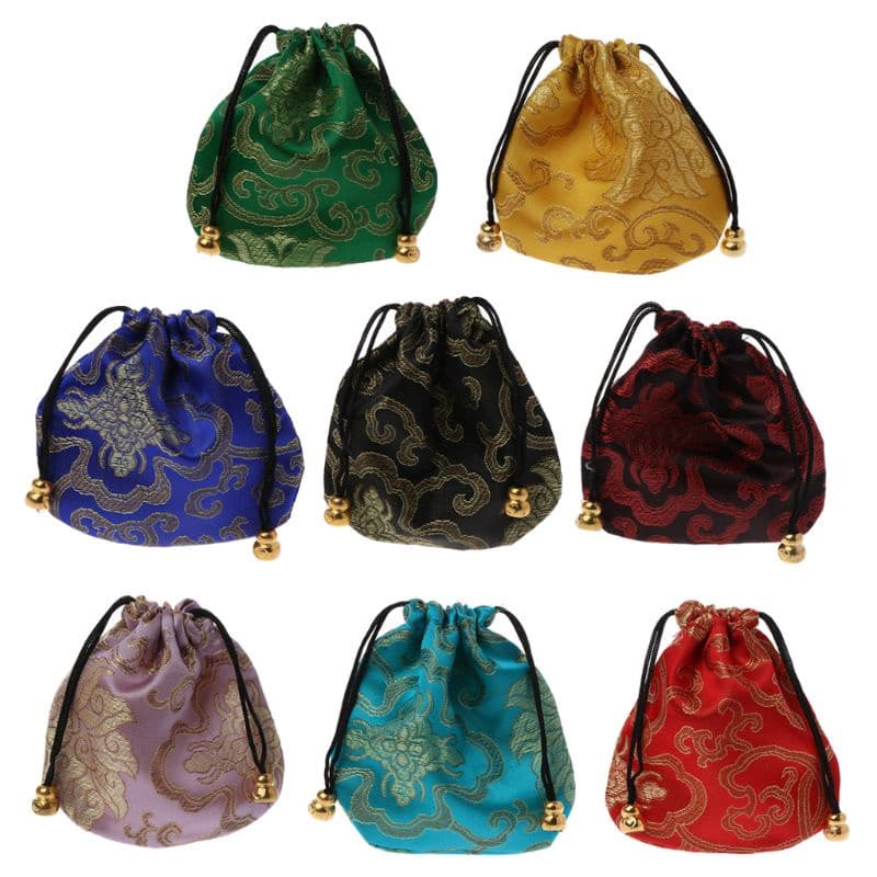 Melhor Bolsa Bordada Premium De Joias Sacos Com Cordão De Seda Para Festa