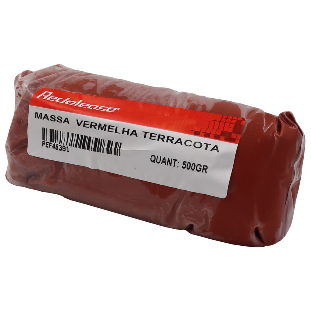 Massa De Modelar Plastilina Vermelha Terracota (0,500 Kg)