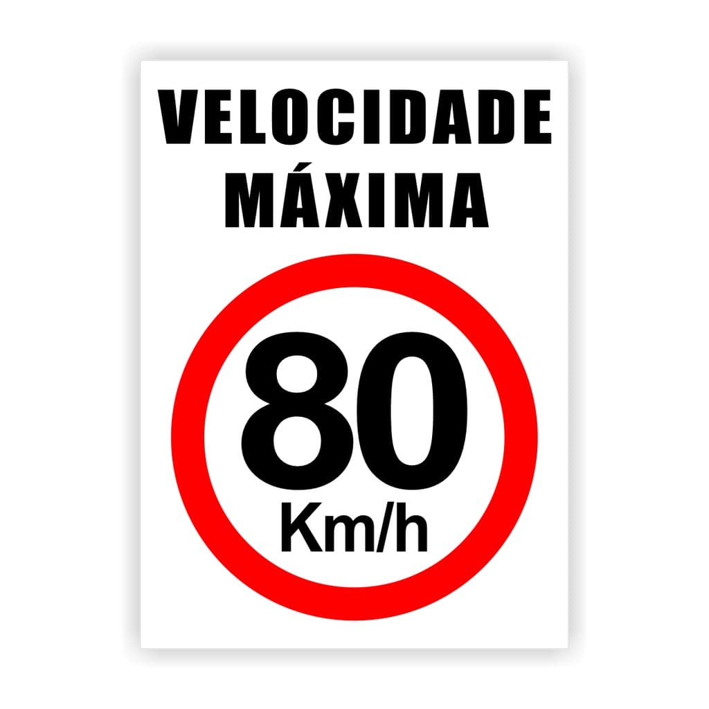 Adesivo Velocidade Maxima Controlada Permitida 80km/h