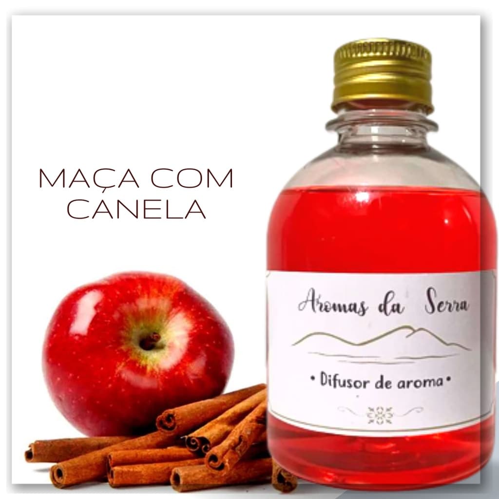 Difusor aromatizador De Ambientes Aromas da Serra Maça com Canela, com alto poder de cheiro, seu ambiente sempre Perfumado.