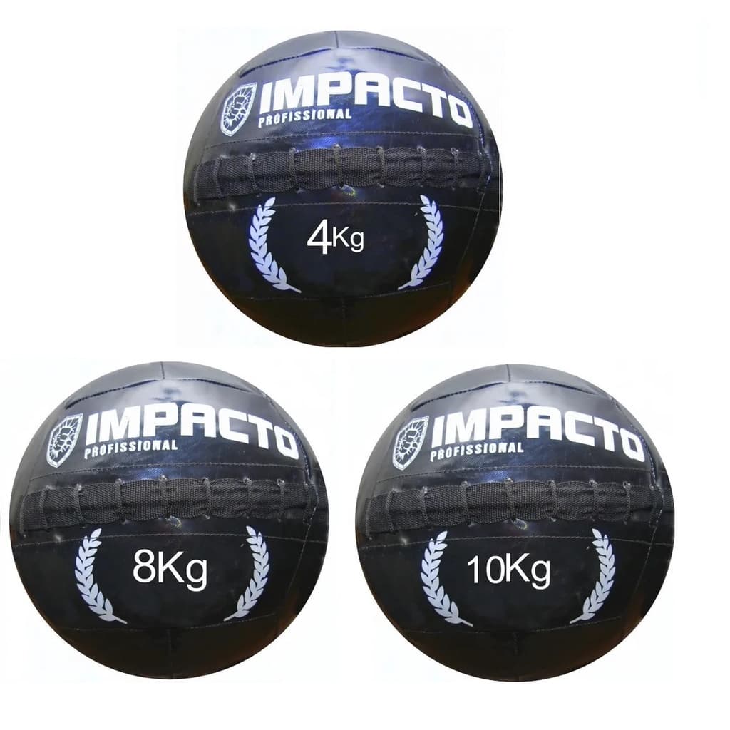 Kit Wall Ball 4+8+10 Kg Impacto Fitness