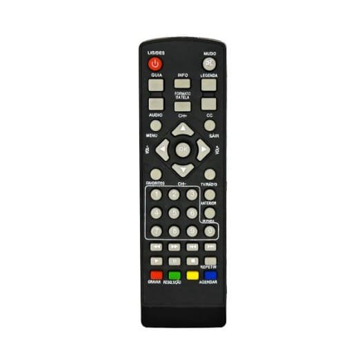 Controle Remoto Para Conversor Receptor Aquário Dtv5000 Dtv7000