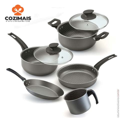 Conjunto De Panelas Antiaderente Luxury - 5 Peças