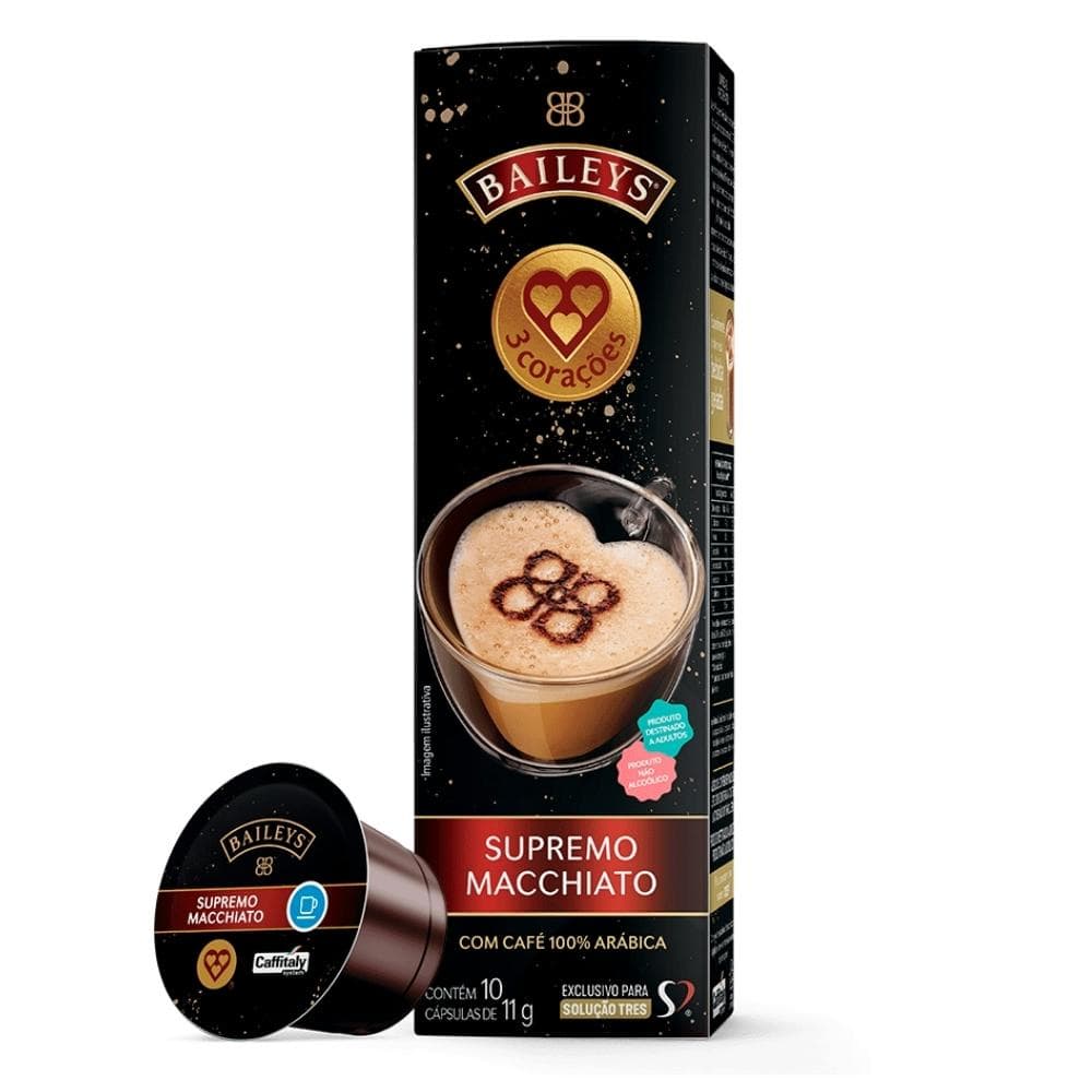 10 Capsulas Tres Coracoes, Baileys Supremo Macchiato