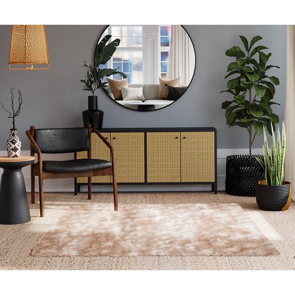 Tapete Sala Felpudo Cairo Premium 1,00m x 1,40m  Antiderrapante Luxo
