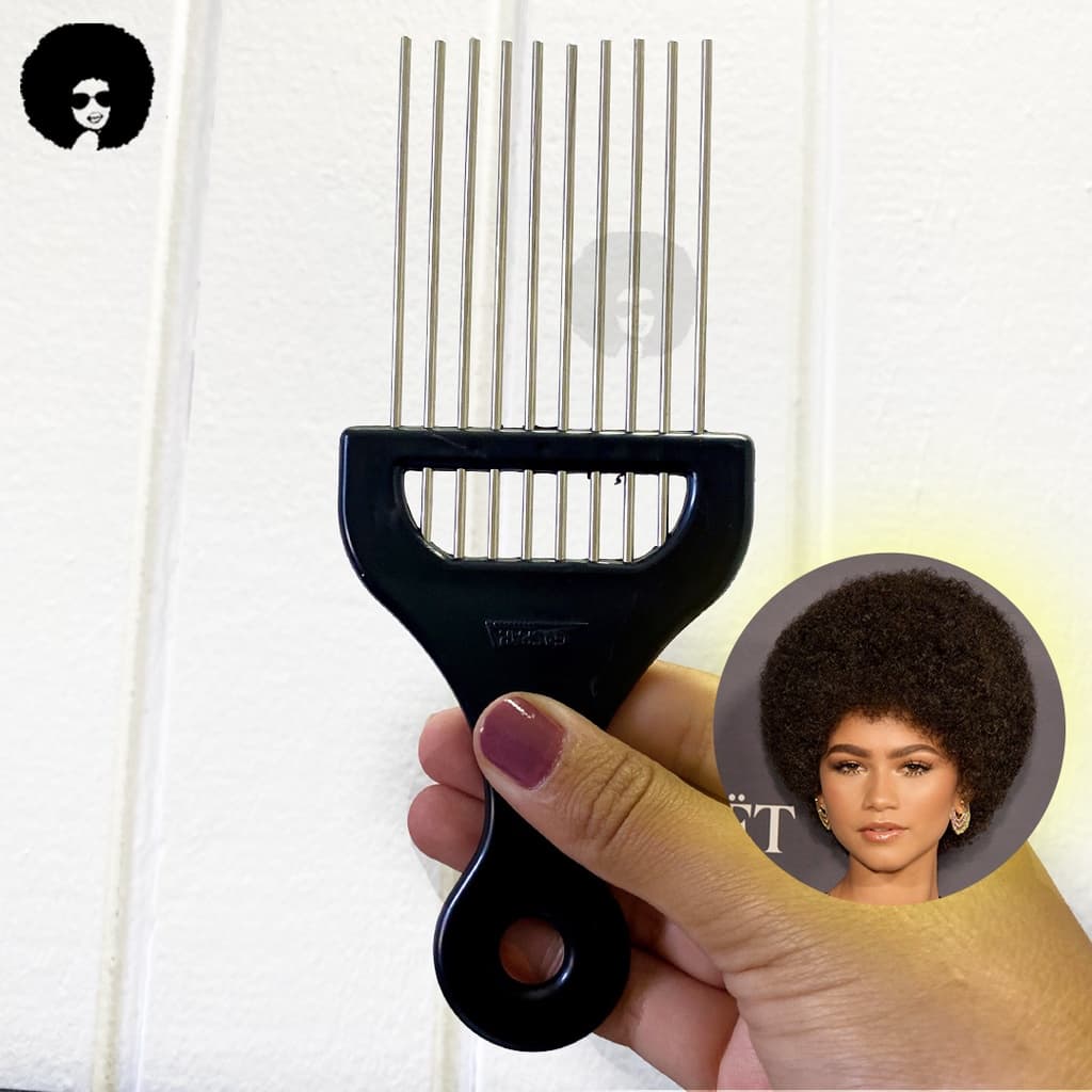 Pente Garfo Penteado De Cabelos Afro Dentes Metal