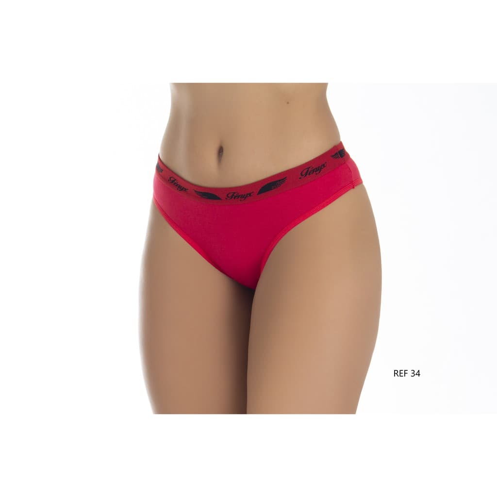 Kit 3 peças Calcinha Elastico  bordado - Cotton/Algodão - Fênyx