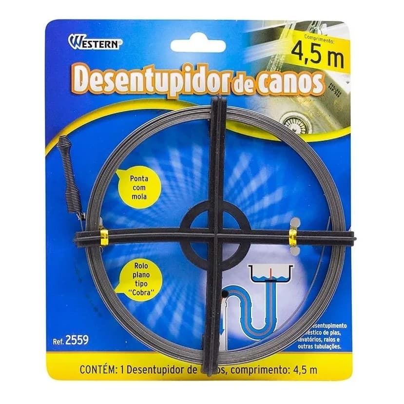 Desentupidor de Canos reforçado Desentupidor Pias Canos Ralos Vasos Sanitários Calhas Esgoto - Oferta