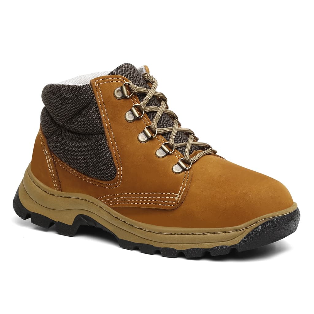 Coturno Vipflex Comfort Dallas Couro Legítimo Nobuck + Palmilha 10mm
