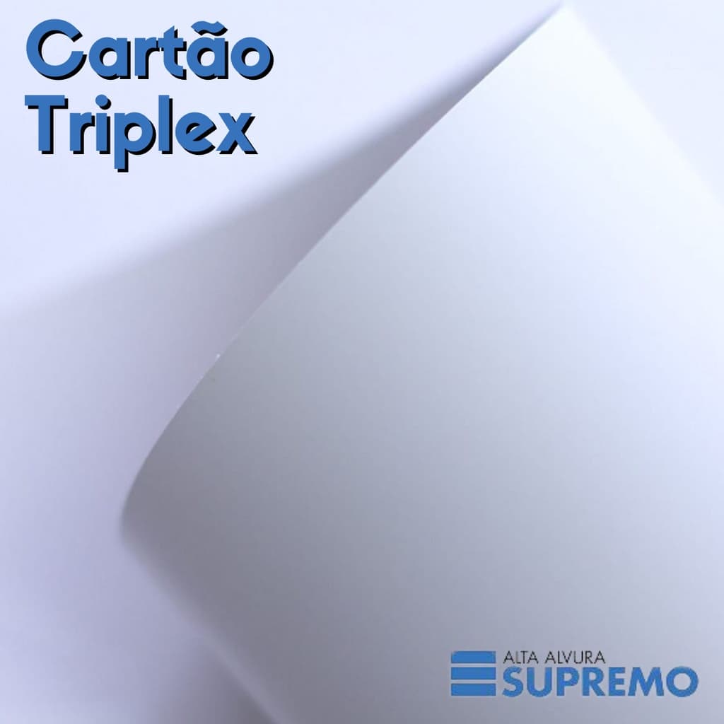 Papel Triplex 250g 300g 350g (A4 ou A3) Cartão Supremo Alta Alvura Suzano
