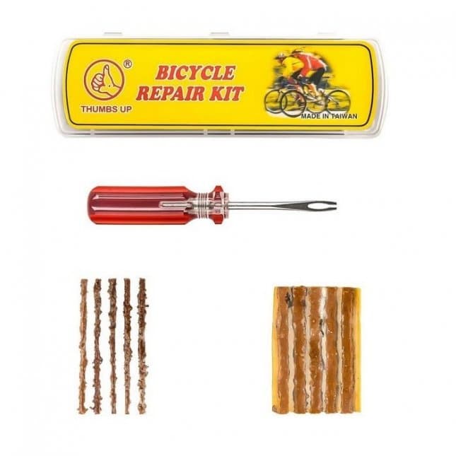 Kit reparo pneu tubeless bicicleta mtb speed moto bike ferramenta macarrão