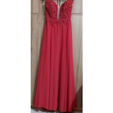 Vestido Social Longo de Festa/Vermelho Escuro/P