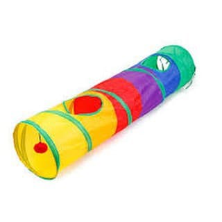 Brinquedo para gatos, coelhos e pequenos roedores túnel colorido - brinquedo tunel para gato - túnel