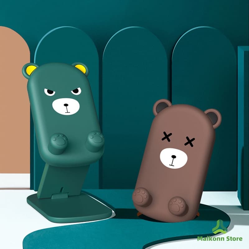 Suporte móvel de mesa serve para tablet universal, urso dobrável e ajustável